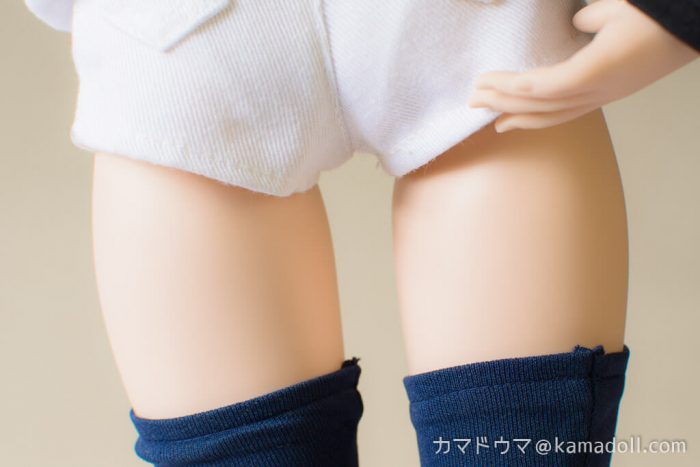 ショートパンツを履いたドルフィードリのお尻付近を後ろから写した写真